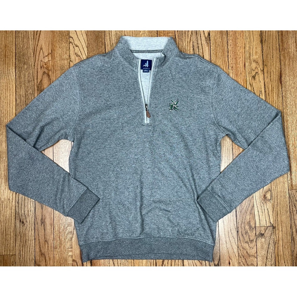 Johnnie-O Prep-Formance 1/4 Zip Pullover Golf Sweater Gray Men's Sz Small